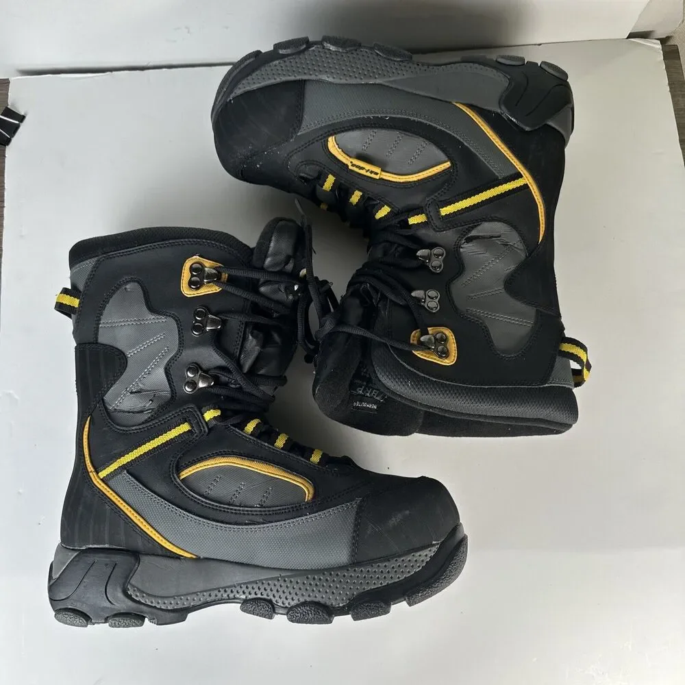 Ski-Doo BRP Team Racing Black Gray Thermolite Snowmobile Boots Men's Size 9